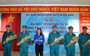 Đẩu mạnh xây dựng lực lượng tự vệ trong các doanh nghiệp có yếu tố nước ngoài 