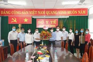 Lãnh đạo Ban Tuyên giáo Tỉnh ủy thăm Sở Y tế 