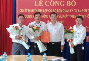 Thành lập Chi bộ Ban Quản lý dự án đầu tư xây dựng ngành nông nghiệp và phát triển nông thôn tỉnh 