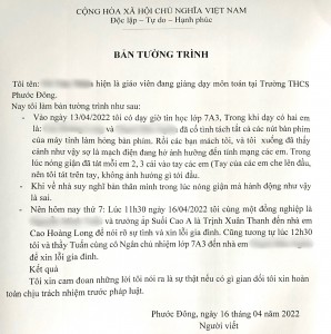 Vụ thầy giáo tát học sinh ở Gò Dầu: Nóng giận do sợ học sinh bị điện giật - Báo Tây Ninh Online