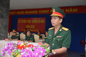 Tổ chức lễ tuyên thệ chiến sĩ mới năm 2022 - Báo Tây Ninh Online