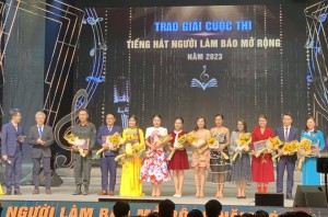 Trao giải cuộc thi Tiếng hát người làm báo 2023, Tây Ninh đạt giải ca khúc ấn tượng - Báo Tây Ninh Online