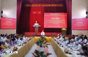 Tổng Bí thư Tô Lâm gặp mặt cán bộ lão thành cách mạng, người có công, gia đình chính sách tiêu biểu khu vực miền Nam