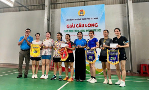 TP. Tây Ninh: Sôi nổi Giải cầu lông cán bộ, đoàn viên công đoàn
