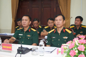 Ban Thường vụ Đảng uỷ Quân sự tỉnh tổ chức gặp gỡ cán bộ