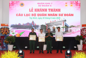 Khánh thành Câu lạc bộ quân nhân Sư đoàn 5